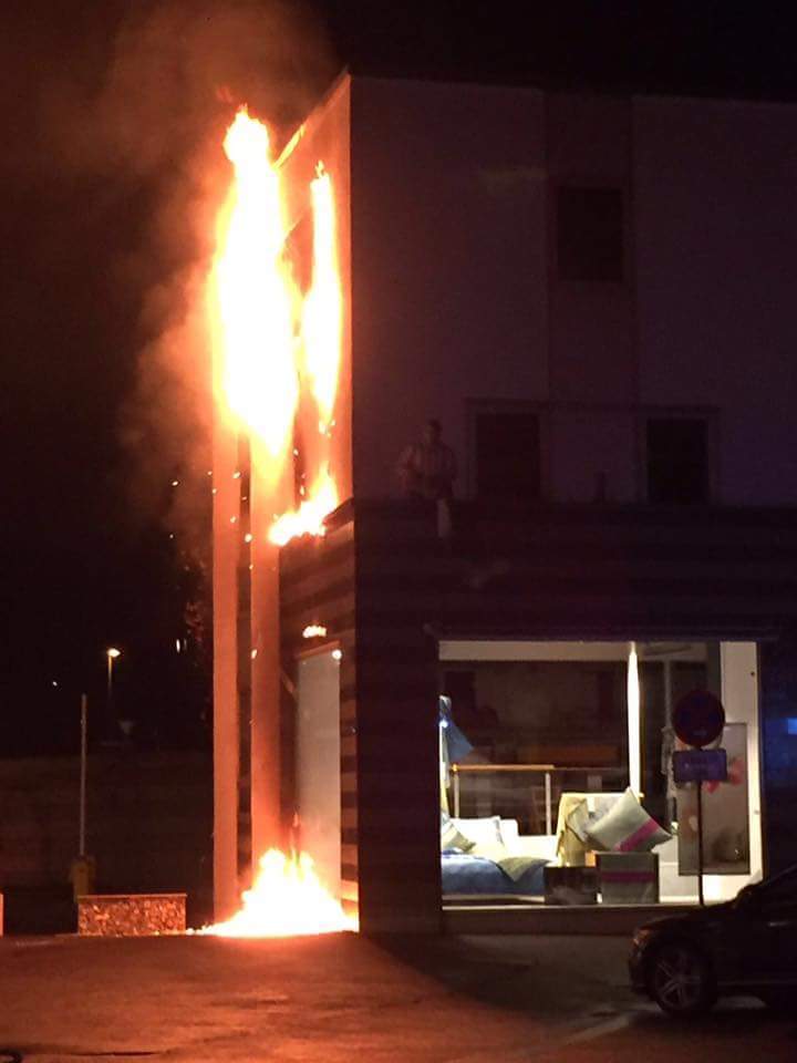 Brand Stuttgarter Straße (© Feuerwehr Aalen)