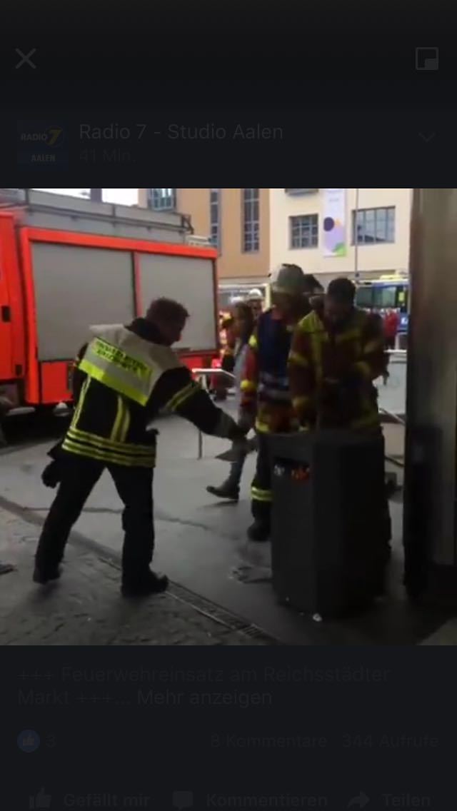 Ablöschabrbeiten (© Feuerwehr Aalen)